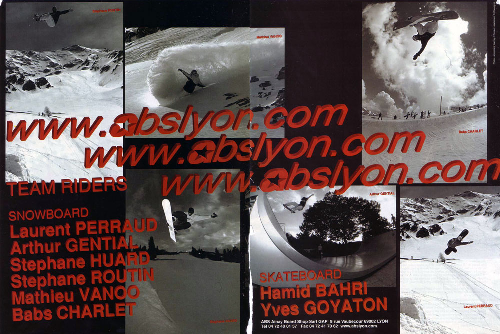 Ainay Board Shop - Advertising with a Melon to fackie in the halfpipe of Parkcity resort (US)