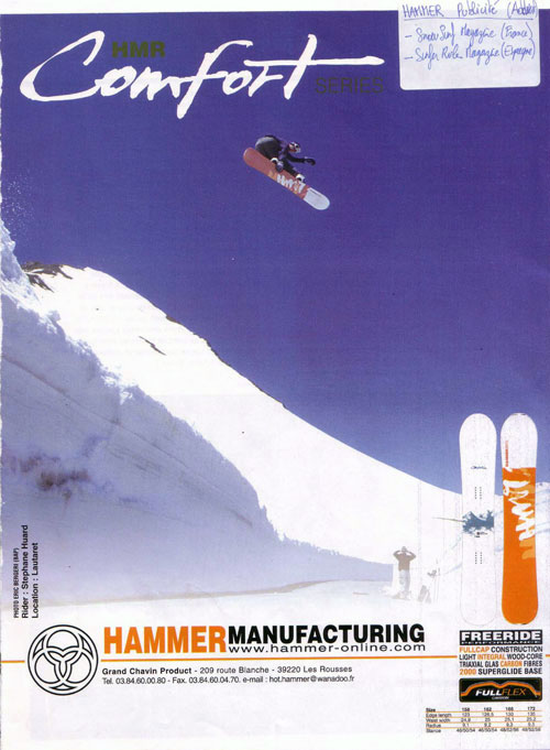 hammer snowboards - Advertising with a melancholie grab from Galibier moutain (FR)